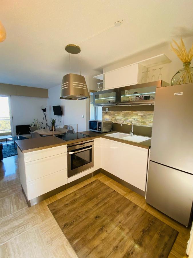 Appartement Cote D'Azur Plage - Piscine - Tennis วิลล์เนิฟ-ลูเบ ภายนอก รูปภาพ
